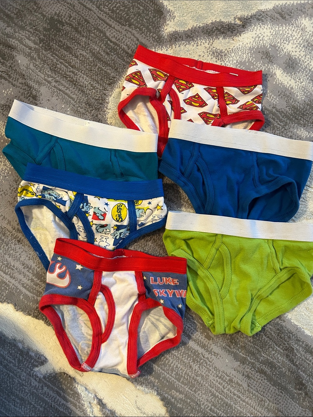 FREE ADD ON - Kids Briefs Pack - Bright Red, Blue, Green, Lime & Patterned